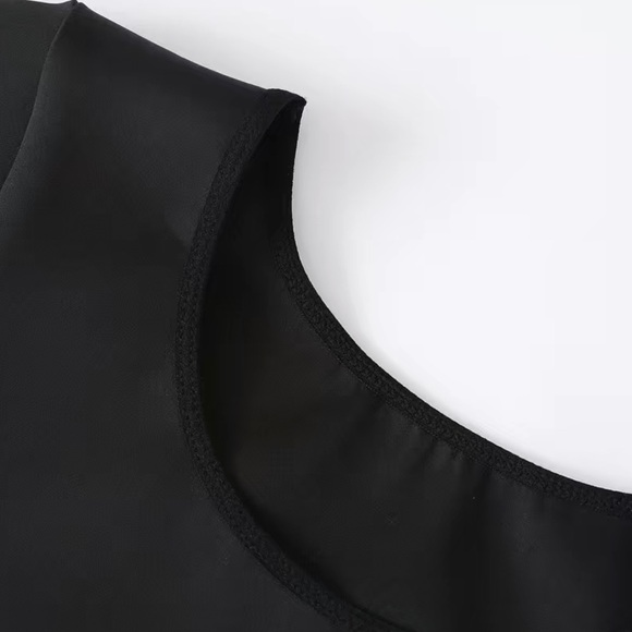 Black Wide Strap Sleeveless Romper, High Stretch Sexy Yoga One-piece Sports Top - Picture 7 of 9